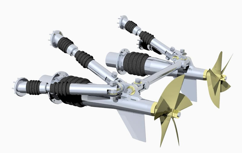 Eliche di superficie, trasmissioni assetto e direzione variabile